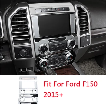 2 ks ABS Chrome Silver Núdzové Svetlo Spínač, Centrálne Ovládanie Navigácie GPS Panel Výbava Kryt vhodné pre Ford F-150 F150 2020-2015