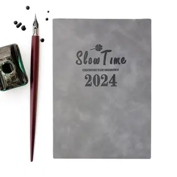 2024 Projektanti Pre Ženy Vymenovanie Kniha Notebook Kalendár Týždenný Program Organizátor Denný Plánovač 2024 Týždenný Kalendár Kože