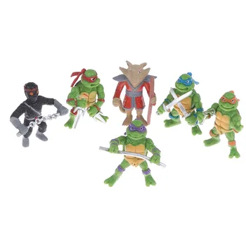 6pcs Teenage Mutant Ninja Turtles Mini Anime Akcie Obrázok 5 cm Raphael Donatello Hračky Model Plochy Dekor Cartoon Deti Vianočný Darček