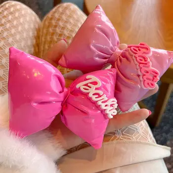 Barbie Troch-Dimenzionální Bavlny, Vyplnená Čela Vlasy Klipy Veľké Barbie Pink Rose Vlásenky Rany Klip Sladké Dievča Vlasy Príslušenstvo