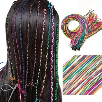 Farebné Braider Hodváb Lano HOBBY Ručné Vlasy Príslušenstvo Pre Dievčatá Styling Nástroje Svadobné Party Móda Krása Vlasov