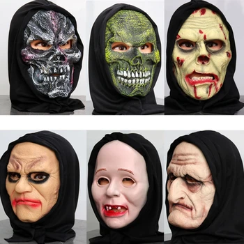 Halloween Party Strašidelné Masky Plnú Tvár Zombie Masky Cosplay náhlavnej súpravy, pre Dospelých, Muž, Žena, Kostým, Rekvizity