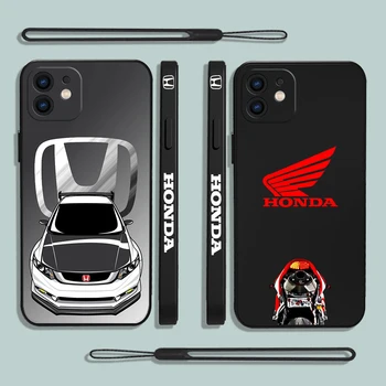 Motocykel HONDA Racing Telefón puzdro Pre iPhone 15 14 13 12 11 Pro Max Mini X XR XS MAX SE20 8 7 6 Plus Silikón s Remienkom na Ruku