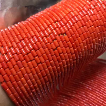 oranžová červená korálový pilier voľné korálky 3*5mm prírody na výrobu šperkov náhrdelník 14inch FPPJ veľkoobchod
