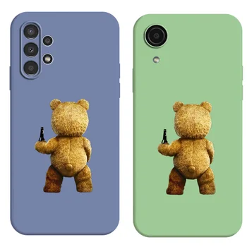 Puzdro Pre Samsung Galaxy A40 A42 A50 A7 2018 A70 Kryt Telefónu Mäkký Silikónový medveď