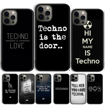 Techno Hudby Telefón puzdro Pre iPhone 15 14 13 12 Pro Max mini 11 Pro Max XS X XR 6 7 8 Plus SE 2020 Coque Shell